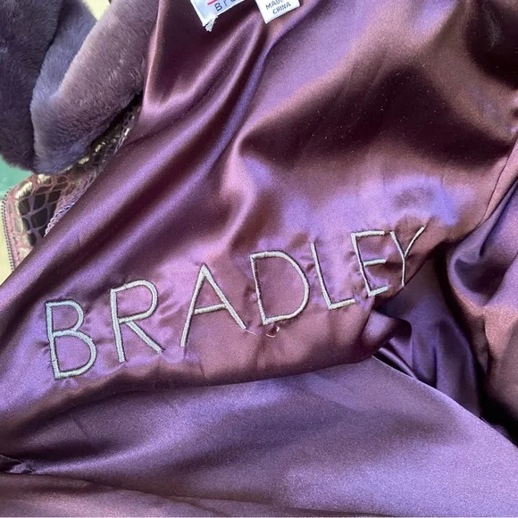 Bradley Bayou plum Genuine Leather Jacket size small - Picture 8 of 10